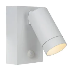 Væglampe Med Sensor|Udendørs Spot ^ Lucide Udendørs vægspot Taylor Sensor, 1 lyskilde hvid