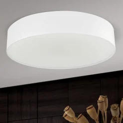 ORION Loftlamper > Ufo loftlampe med linnedskærm, hvid