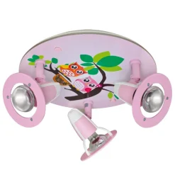 Elobra Loftlamper > Ugle loftlampe til børneværelset, rosa
