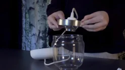 UMAGE Pendellamper > Acorn hængelampe, hvid/stål, 2 lyskilder