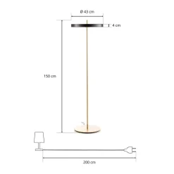 UMAGE Gulvlamper|Gulvlamper > Asteria Floor LED-gulvlampe, sort