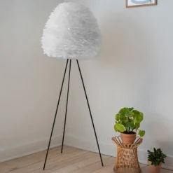 UMAGE Gulvlamper|Gulvlamper > Eos Evia medium gulvlampe hvid/sort treben