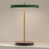 Bordlamper ^ UMAGE LED-bordlampe Asteria Move skovgrøn/messing 31cm