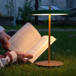 Bordlamper ^ UMAGE LED-bordlampe Asteria Move skovgrøn/messing 31cm
