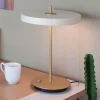 Arbejdsrum/Kontor|Bordlamper ^ UMAGE LED-bordlampe Asteria Table, USB, perlehvid/messing