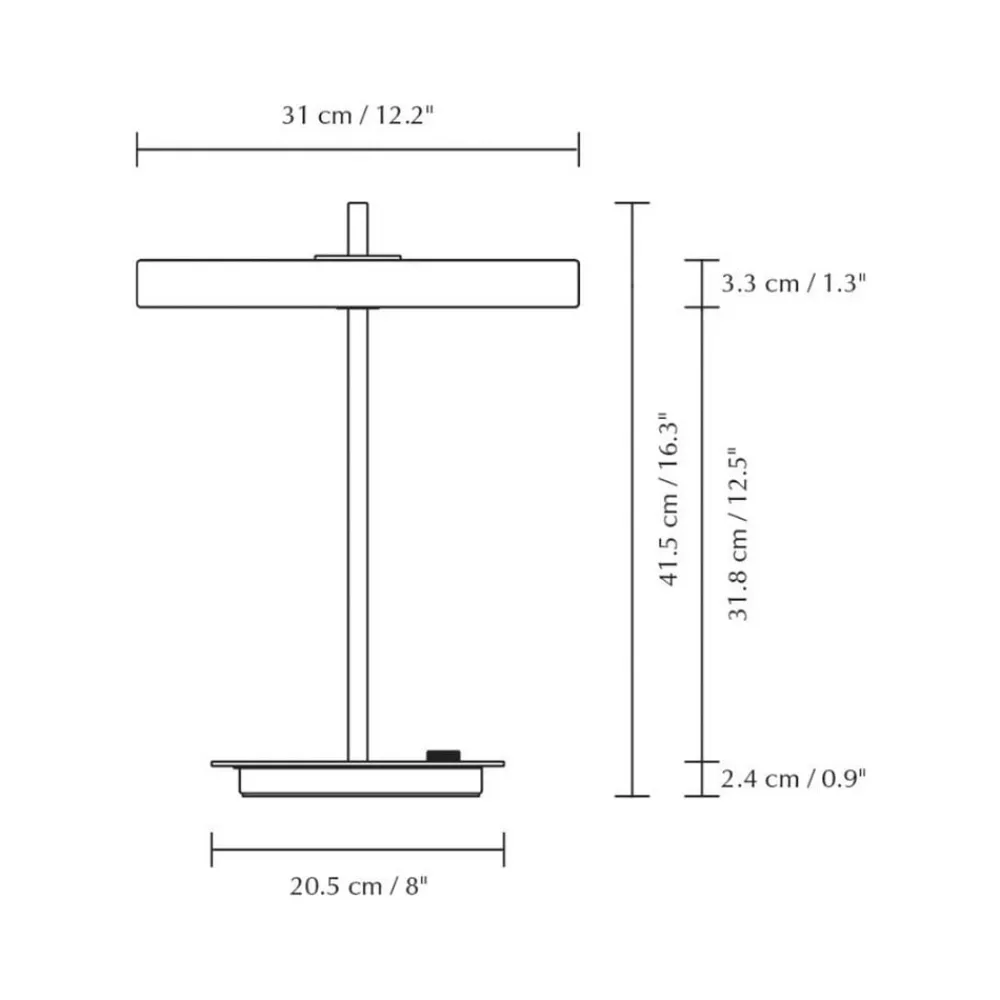 Arbejdsrum/Kontor ^ UMAGE LED-bordlampe Asteria Table, USB, sort/sort
