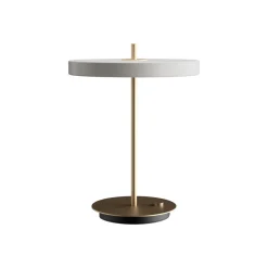Arbejdsrum/Kontor ^ UMAGE LED-bordlampe Asteria Table, USB, lysegrå/messing