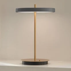 UMAGE Bordlamper > LED-bordlampe med batteri Asteria Move antracit/messing 31 cm