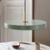 UMAGE Pendellamper > LED-hængelampe Asteria Medium lysegrøn/messing Ø 43 cm