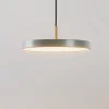 Pendellamper ^ UMAGE LED-hængelampe Asteria Mini, lysegrøn/messing, Ø 31 cm