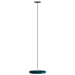 UMAGE Pendellamper > LED-hængelampe Asteria Mini, petrol/messing, Ø 31 cm
