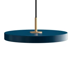 UMAGE Pendellamper > LED-hængelampe Asteria Mini, petrol/messing, Ø 31 cm