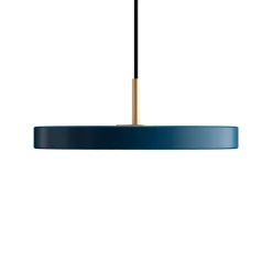 UMAGE Pendellamper > LED-hængelampe Asteria Mini, petrol/messing, Ø 31 cm