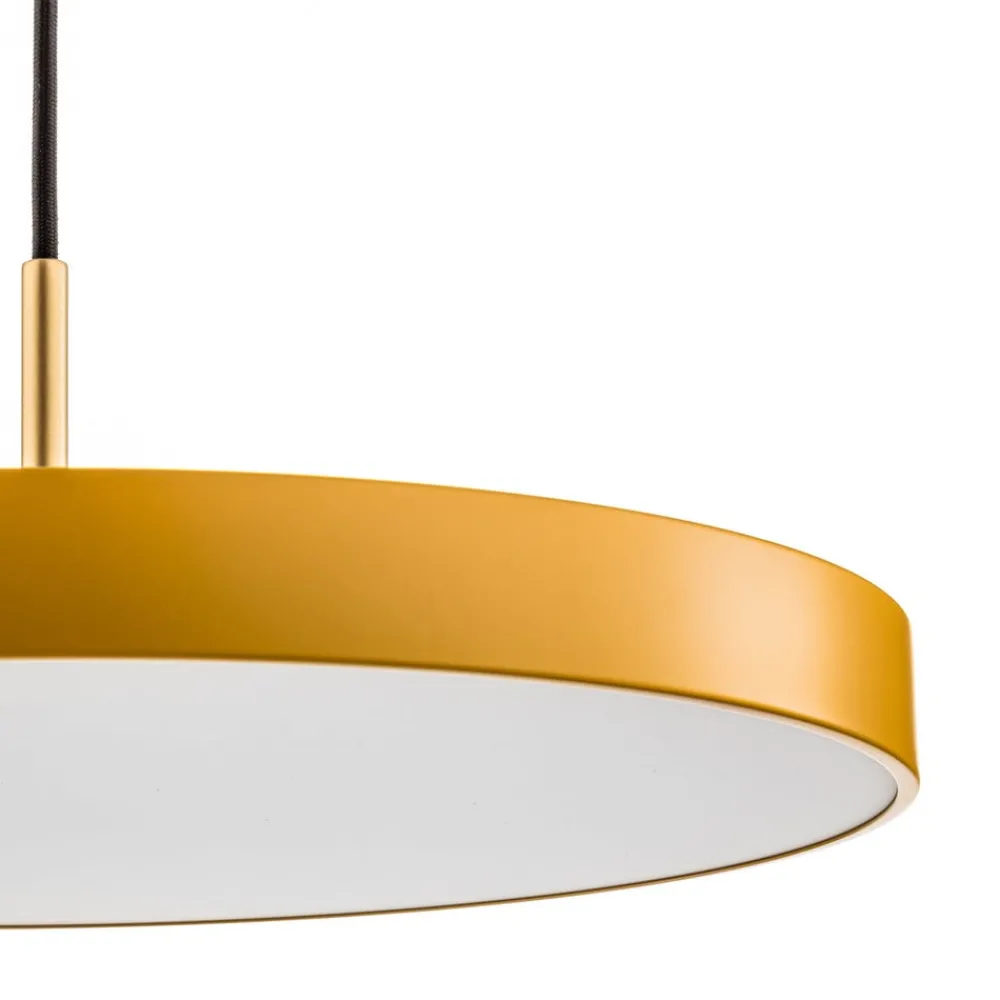 Pendellamper ^ UMAGE LED-hængelampe Asteria Medium, gul/messing, Ø 43 cm