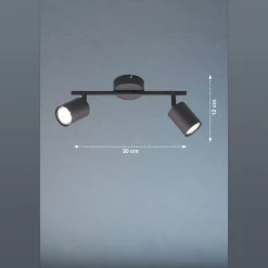 FISCHER & HONSEL Spotlights > Vano LED-loftspot, sort, 2 lyskilder