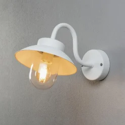 Konstsmide Væglamper > Vega Mini udendørs væglampe, bredde 22 cm, hvid