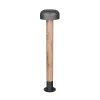 Gadebelysning ^ Trio Lighting Vejlampe FRASER, trælook, højde 85 cm, metal, IP54