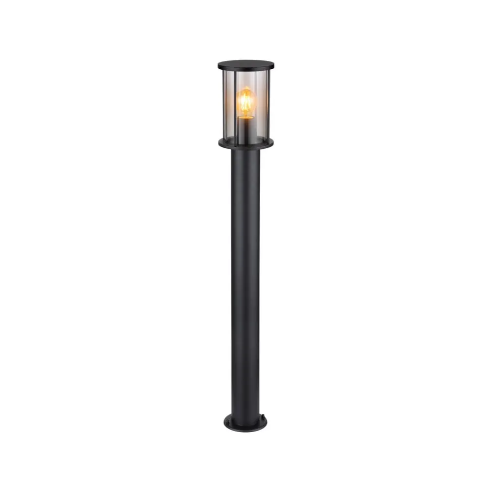 Globo Gadebelysning > Vejlampe Gracey, højde 100 cm, sort, stål, IP54