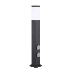 G & L Handels GmbH Gadebelysning > Vejlampe 400166140, højde 80 cm, V2A, antracit, 2 udtag