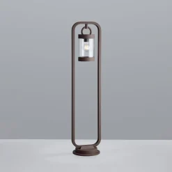Trio Lighting Gadebelysning > Vejlampen SAMBESI, rustfarvet, højde 100 cm, metal, IP44