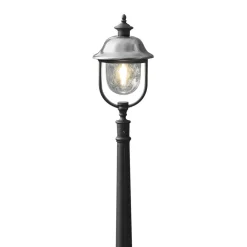 Gadebelysning ^ Konstsmide Vejlampe Parma, sort, metal, 118 cm høj, E27, IP43