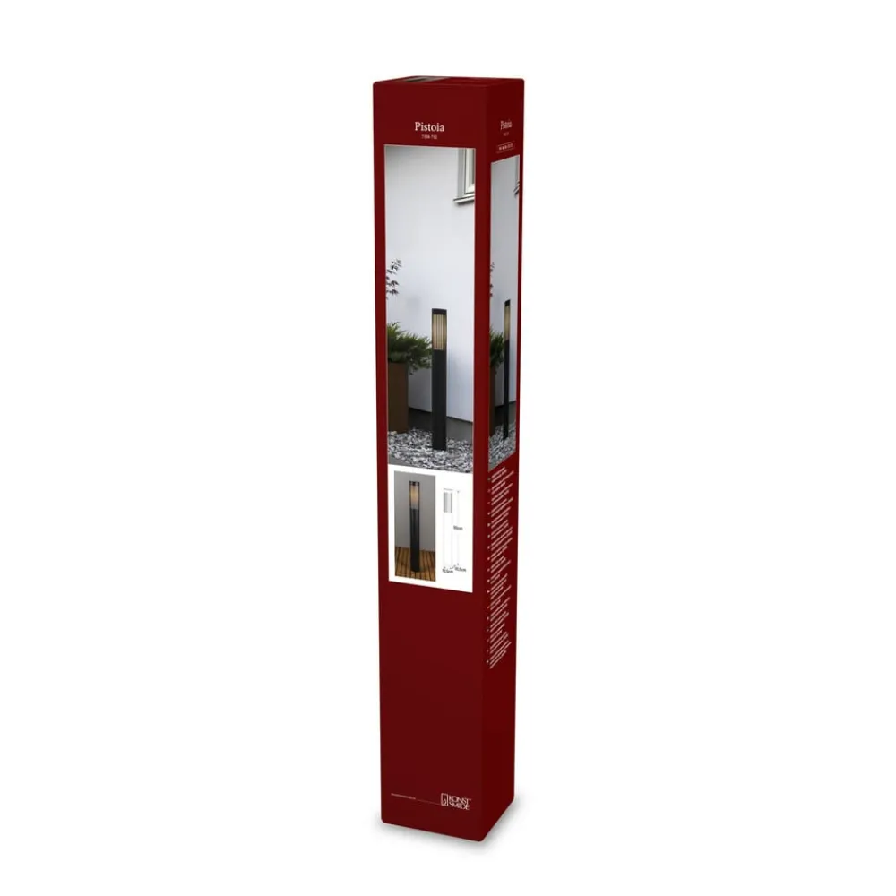 Konstsmide Gadebelysning > Vejlampe Pistoia, sort, højde 95 cm, metal, IP54