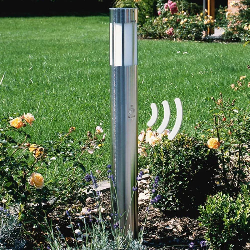 Albert Leuchten Gadebelysning > Vejlampe 475, stål, højde 90 cm, bevægelsessensor