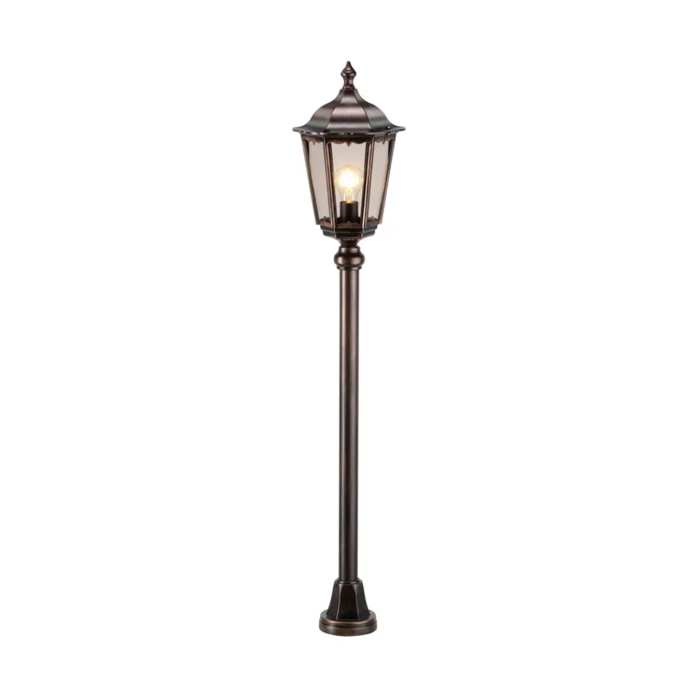 LCD Gadebelysning > 1123 vejlampe, trykstøbt aluminium, sort-kobber