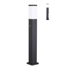 Gadebelysning ^ G & L Handels GmbH Vejlampe 400166142, V2A, sensor, antracit, 2 udtag