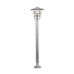 Gadebelysning ^ Searchlight Vejlampe X Conrad, sølv, IP44, højde 51 cm, stål