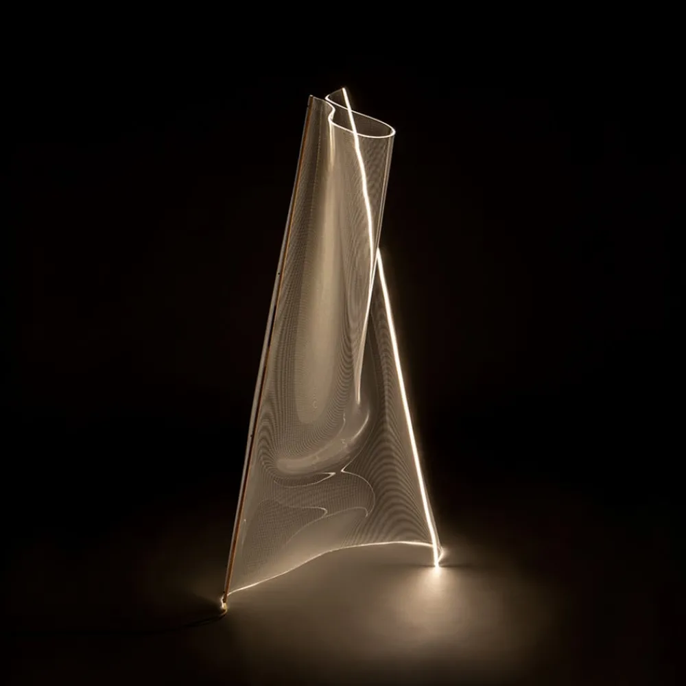 Schuller Valencia Gulvlamper|Gulvlamper > Velos LED-gulvlampe, organisk form, rosaguld