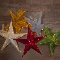 STAR TRADING Dekorationsbelysning|Julepynt > Velvet dekostjerne, rød Dew Drop LED-lyskæde