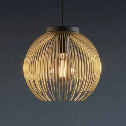 Pendellamper ^ EGLO Venezuela pendel, sort/guld, 1-lys