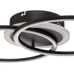 Loftlamper ^ Reality Leuchten Venida LED-loftlampe i ring-design, sort