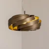 Pendellamper ^ Euluna Vento hængelampe, kaffebrun, Ø 50 cm