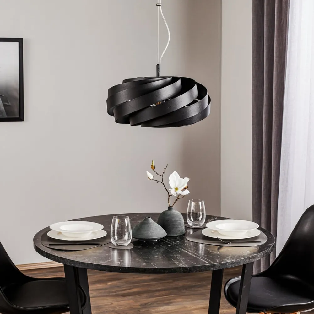 Domiluce Gang|Pendellamper > Vento hængelampe, sort, Ø 50 cm, metal, E27