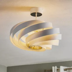 Euluna Gang|Loftlamper > Vento loftlampe, hvid, metal, Ø 50 cm