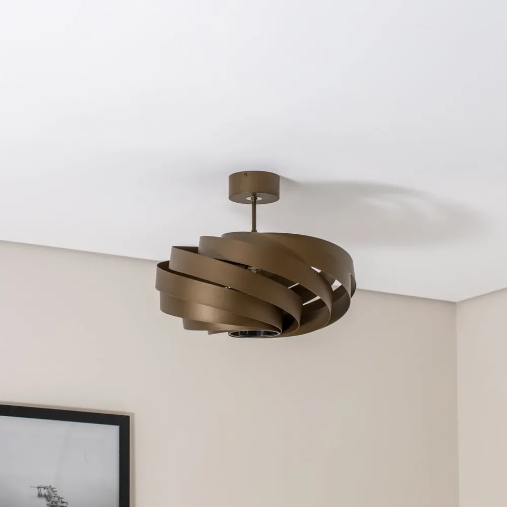 Euluna Gang|Loftlamper > Vento loftlampe, kaffebrun, Ø 50 cm
