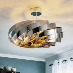 Euluna Gang|Loftlamper > Vento loftlampe, krom nikkelfarvet, Ø 60 cm, metal