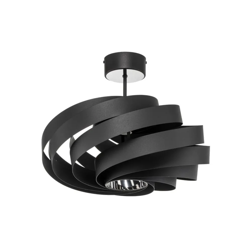 Loftlamper|Pendellamper ^ Domiluce Vento loftlampe, sort, Ø 50 cm, metal, E27