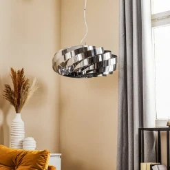 Domiluce Pendellamper > Vento-pendel, krom-nikkelfarvet, Ø 60 cm, metal