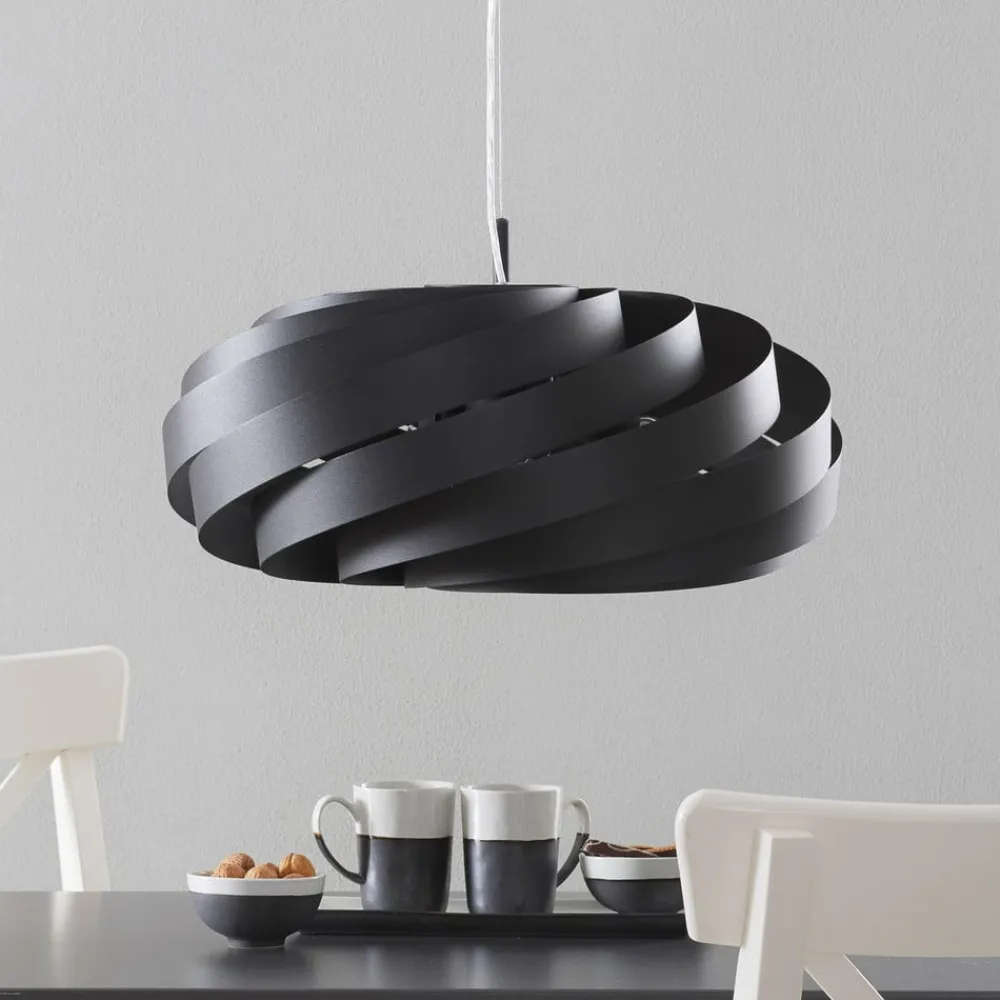 Pendellamper|Gang ^ Domiluce Vento-pendel, sort, Ø 60 cm, metal, E27
