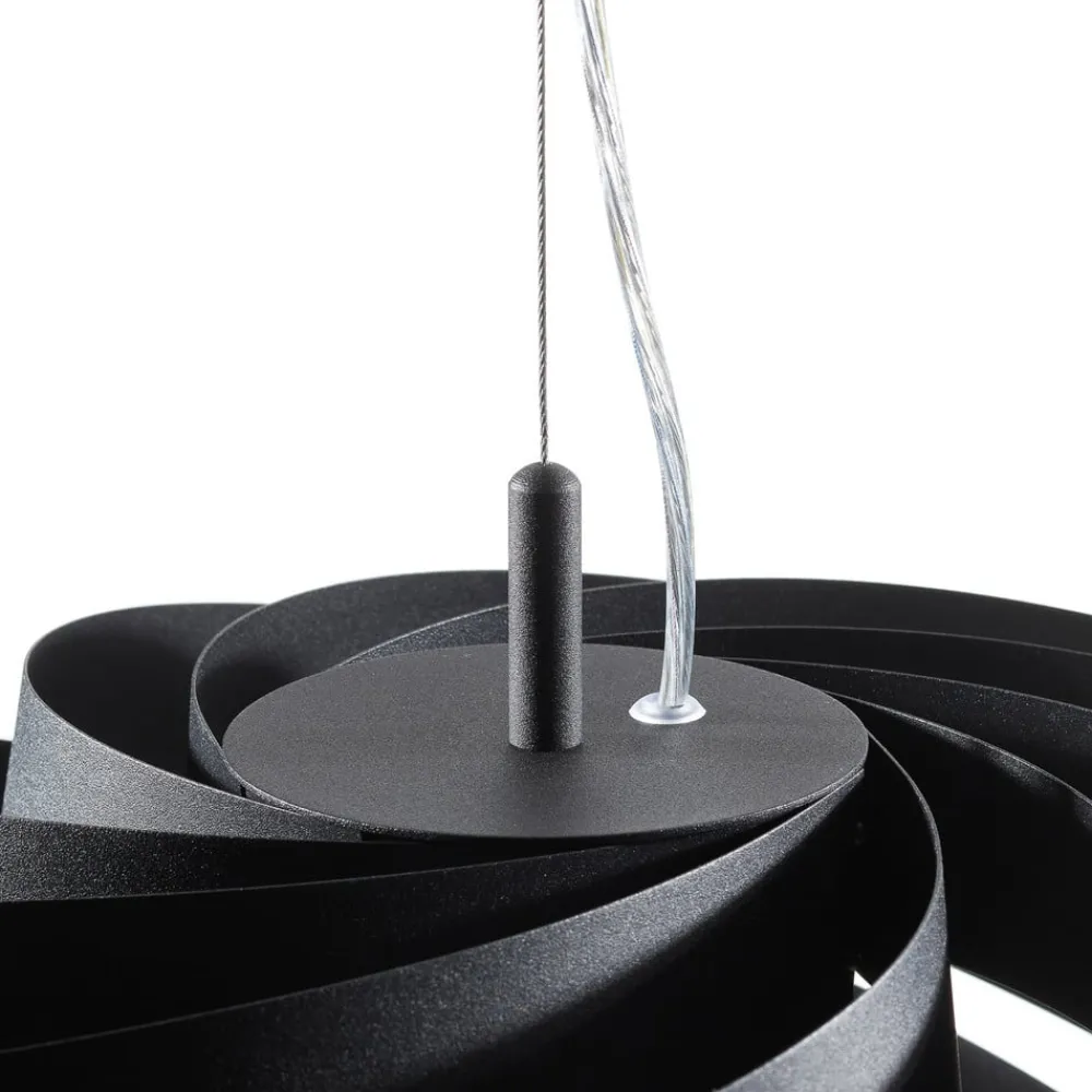 Pendellamper|Gang ^ Domiluce Vento-pendel, sort, Ø 60 cm, metal, E27
