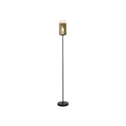 Freelight Gulvlamper|Gulvlamper > Ventotto gulvlampe, sort/guld, højde 165 cm, metal/glas