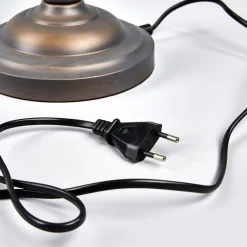 Arbejdsrum/Kontor|Bordlamper ^ Clayre&Eef Verda iøjnefaldende banklampe med fod i antikbrun
