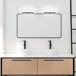 Væg- Og Spejllamper ^ Ebir Veronica LED-spejllampe, bredde 30 cm, sort