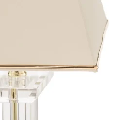 Bordlamper ^ ORION Veronique bordlampe, bred fod, creme/guld