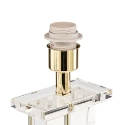 Bordlamper ^ ORION Veronique bordlampe, bred fod, creme/guld