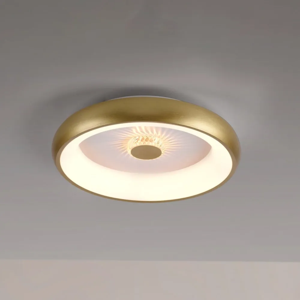 JUST LIGHT. GmbH Loftlamper > Vertigo LED-loftslampe, CCT, Ø 46,5 cm, messing