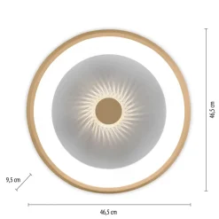 JUST LIGHT. GmbH Loftlamper > Vertigo LED-loftslampe, CCT, Ø 46,5 cm, messing
